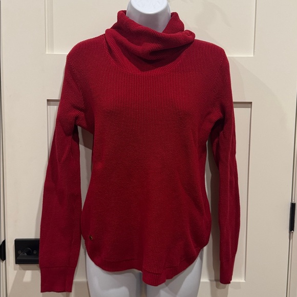 Ralph Lauren Red Cowl Neck Knit Sweater - Picture 2 of 8